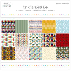 Набір паперу Around the World, 30х30 см, Simply Creative, SCPAD045