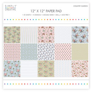 Набір паперу Country Garden, 30х30 см, Simply Creative, SCPAD047