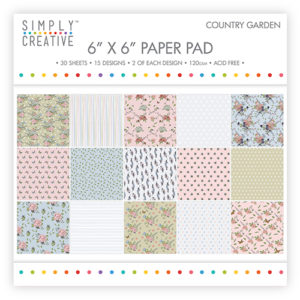 Набір паперу Country Garden, 15х15 см, Simply Creative, SCPAD048