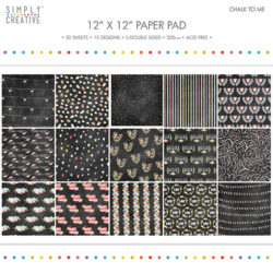 Набір паперу Chalk to Me, 30х30 см, Simply Creative, SCPAD071