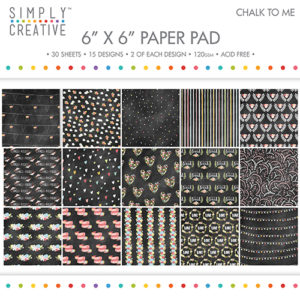 Набір паперу Chalk to Me, 15х15 см, Simply Creative, SCPAD072