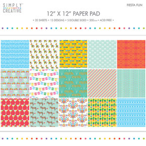 Набір паперу Fiesta Fun, 30х30 см, Simply Creative, SCPAD073