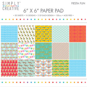 Набір паперу Fiesta Fun, 15х15 см, Simply Creative, SCPAD074