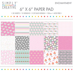Набір паперу Enchantment, 15х15 см, Simply Creative, SCPAD076