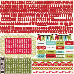 Наклейки Seasons Greetings Alpha Stickers, Echo Park, 30х30 см, SG21015