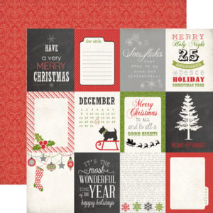 Аркуш картону Happy Holidays, Tis the Season, Echo Park, 5 аркушів, TIS56006