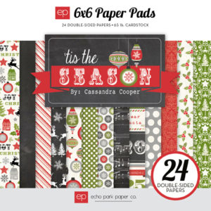 Набір паперу Tis the Season, 15х15см, Echo Park, TIS56023