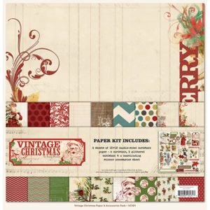 Набір паперу Vintage Christmas, 30х30 см, My Mind’s Eye, VC1011