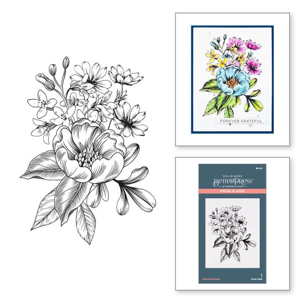 Пластина для леттерпрессу Pressed Bouquet, Spellbinders, BP-012