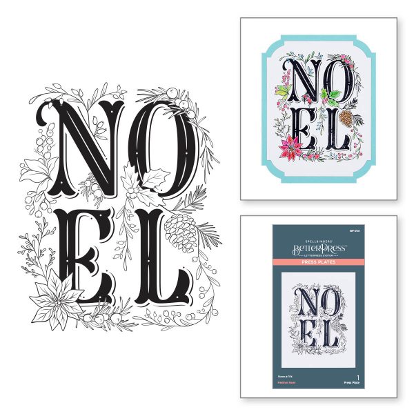 Пластина для леттерпрессу Festive Noel, Spellbinders, BP-053