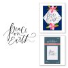 Пластина для леттерпрессу Peace on Earth, Spellbinders, BP-057