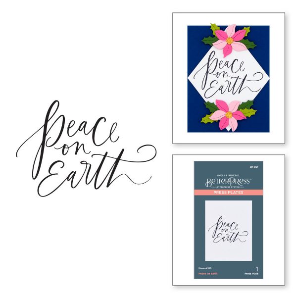 Пластина для леттерпрессу Peace on Earth, Spellbinders, BP-057