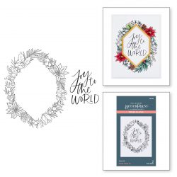 Пластина для леттерпрессу Holiday Foliage Joy, Spellbinders, BP-063