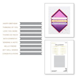 Пластина для фольгування Hexi-Gem Sentiments, Spellbinders, GLP-406