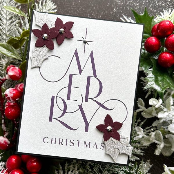 Пластина для леттерпрессу Chic Merry Christmas, Spellbinders, BP-056 - Зображення 2